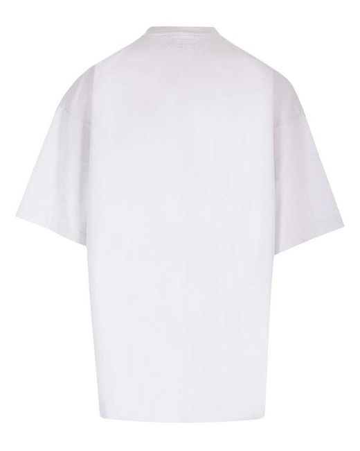 Vetements White Logo Printed Oversized T-shirt
