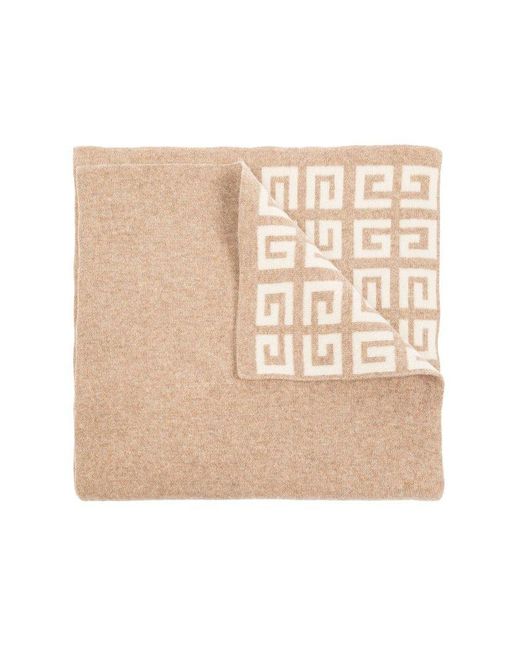 Givenchy Natural Wool Scarf With Logo,