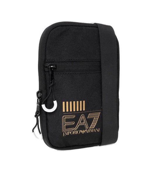 EA7 Black Sustainable Collection Shoulder Bag for men
