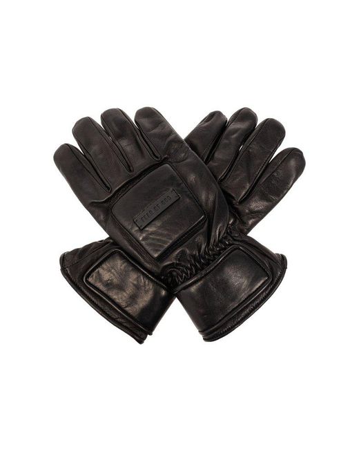 Fear Of God Black Leather Gloves for men