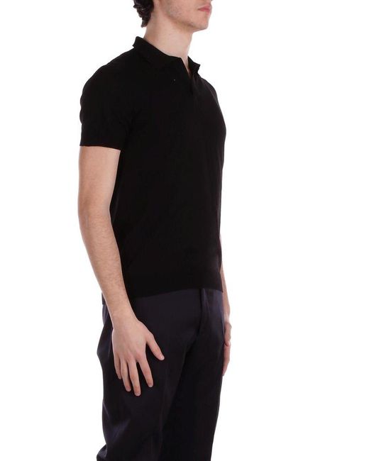 Tagliatore Black T-Shirts And Polos for men