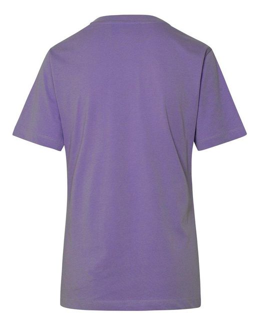 Chiara Ferragni Purple Lilac Cotton T-shirt