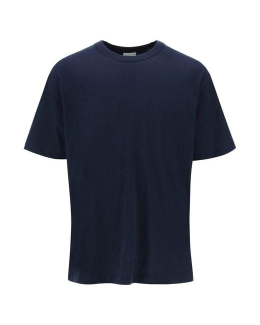 Dries Van Noten Blue Herr Oversized Classic T-Shirt for men