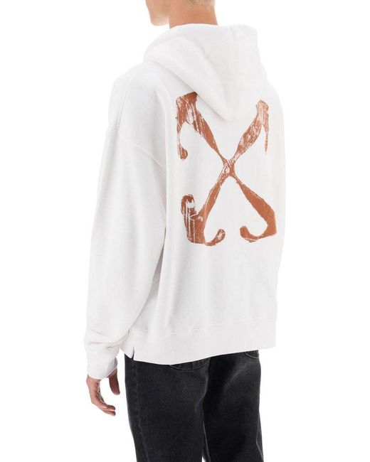 Off-White c/o Virgil Abloh White Hoodie With Back Arrow Print for men