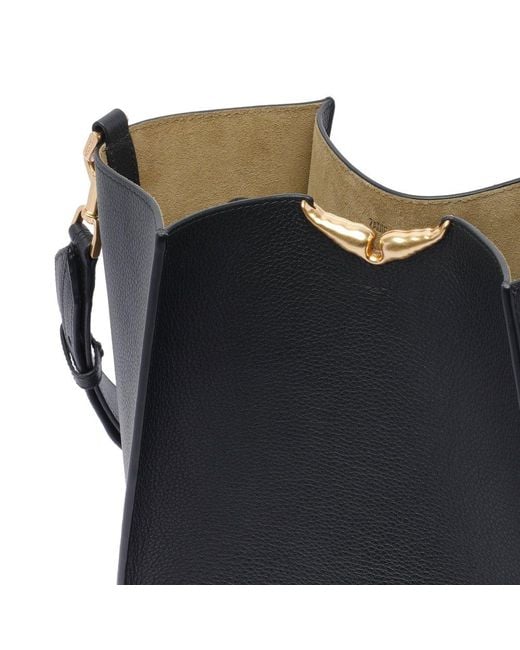 Zadig & Voltaire Black Boderline Xl Logo Plaque Bucket Bag