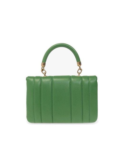 Tory Burch Green Kira Mini Top Handle Bag