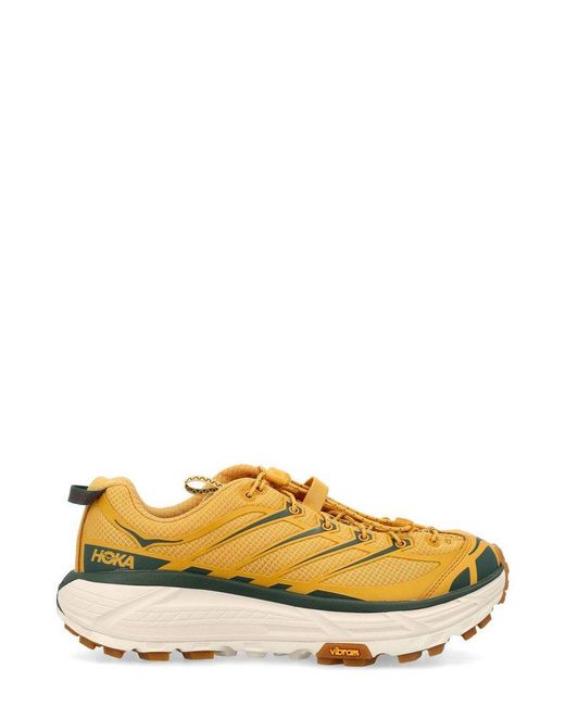 Hoka One One Yellow Mafate Three2 Chunky Lace-Up Sneakers