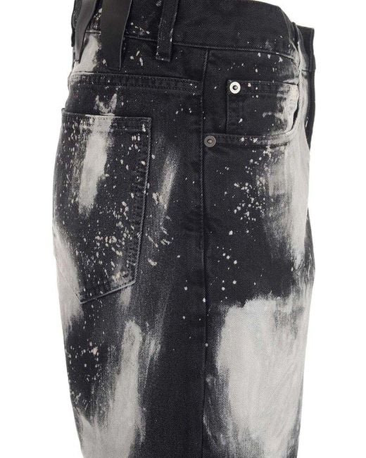 DARKPARK Gray Paint Splatter Christopher Jeans for men