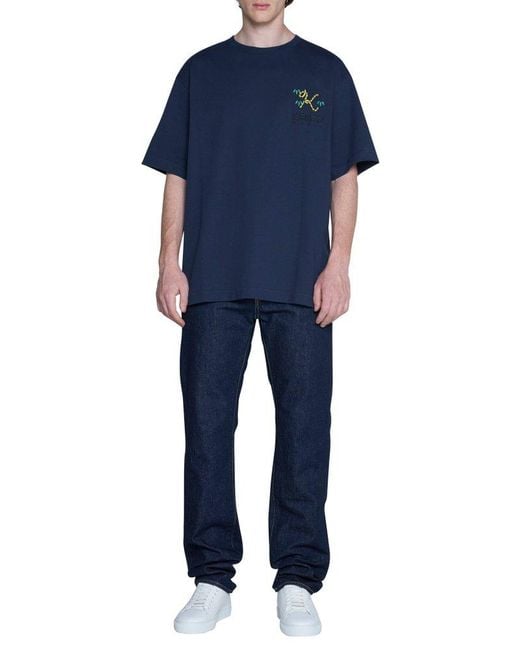 KENZO Blue Low-rise Slim-fit Jeans for men