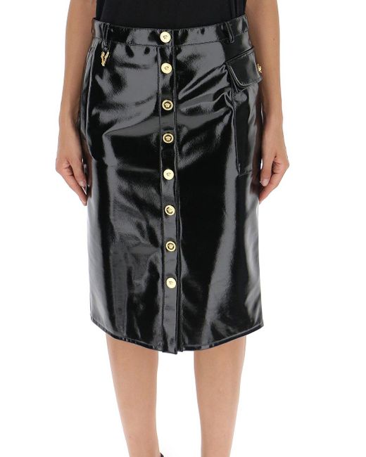 versace leather pencil skirt