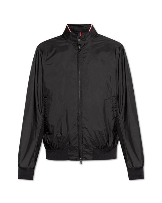 Moncler Black Logo Patch Zip-Up Jacket for men