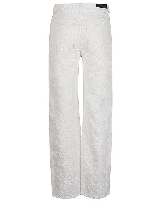 IRO White Lambert Cut-Out Detail Cotton Jeans