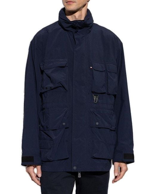 Moncler Blue Pocket Detailed Jacket for men