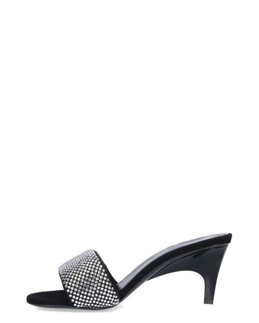 The Attico White Rem Embellished Mules