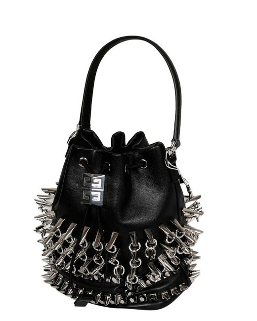 Givenchy Black 4g Studded Bucket Bag