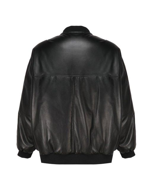 Moncler Genius Black Reversible Leather Jacket for men