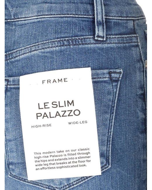 FRAME Blue Le Slim Palazzo Jeans