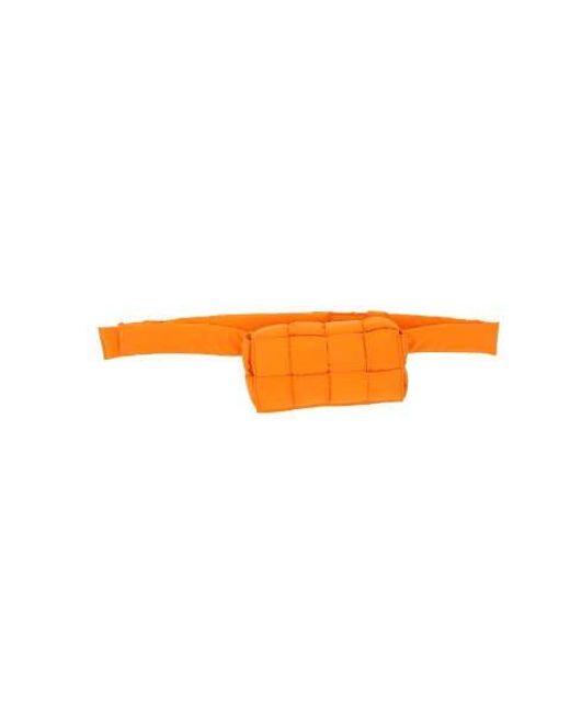 Bottega Veneta Orange Padded Tech Cassette Mini Belt Bag for men