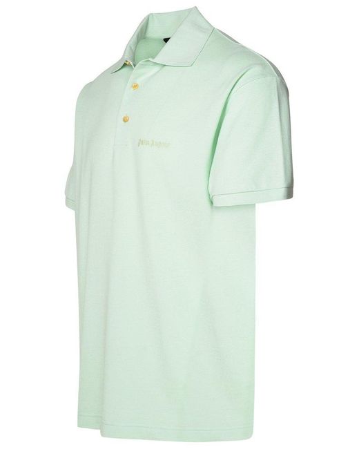 Palm Angels Green Polo Shirt for men