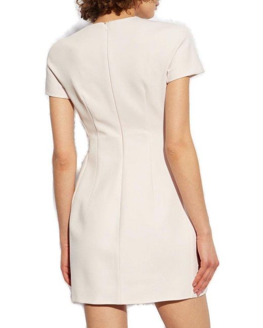 Sportmax Sansa Short-Sleeved Mini Dress in White | Lyst