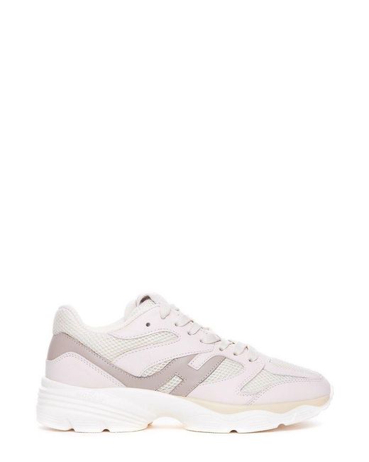 Hogan White H665 Hyperactive Panelled Sneakers