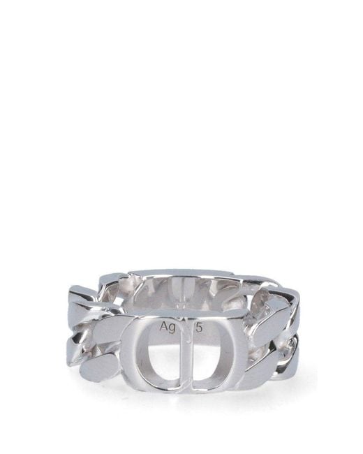 Dior Cd Icon Chain Link Ring in Metallic for Men | Lyst UK