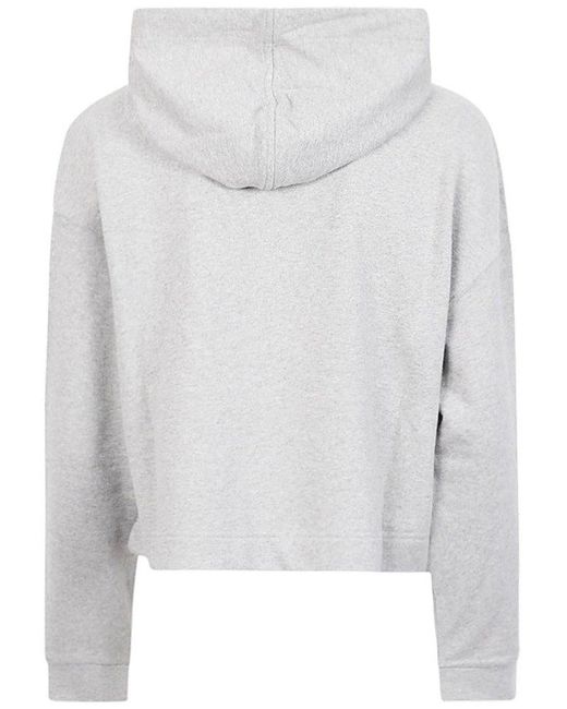 Weekend by Maxmara Gray Boxy Cropped Hoodie
