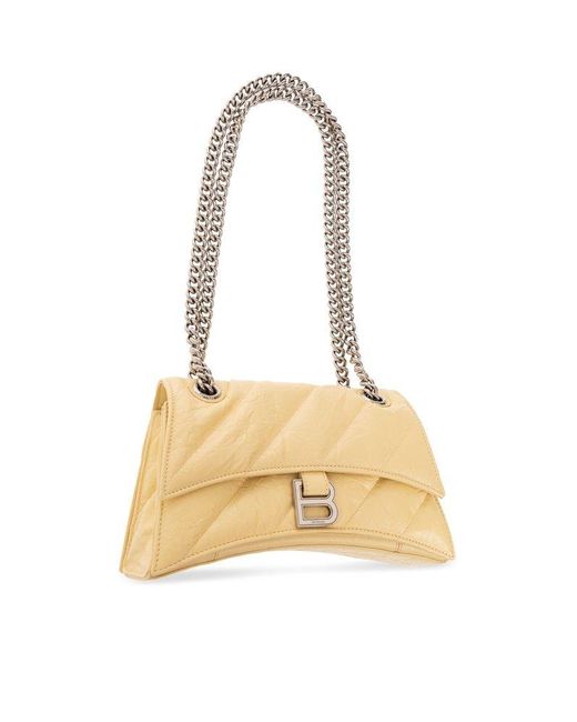 Balenciaga Metallic 'crush Small' Shoulder Bag,