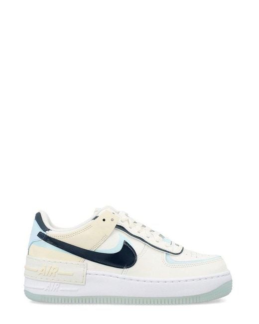 Nike White Air Force 1 Shadow Lace-Up Sneakers