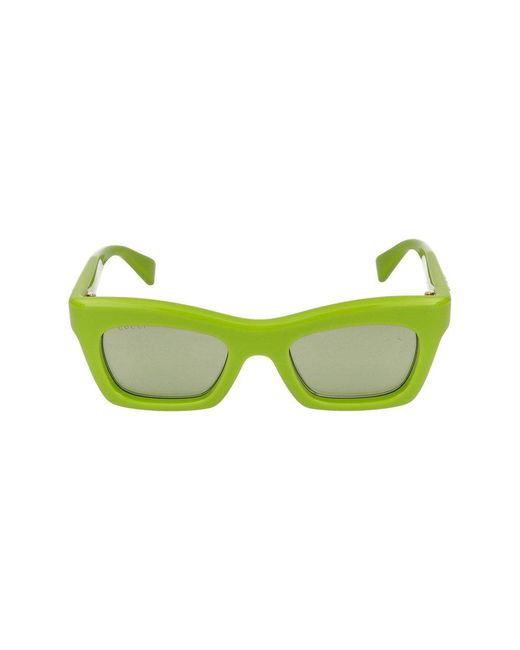 Gucci Green Cat Eye Frame Sunglasses