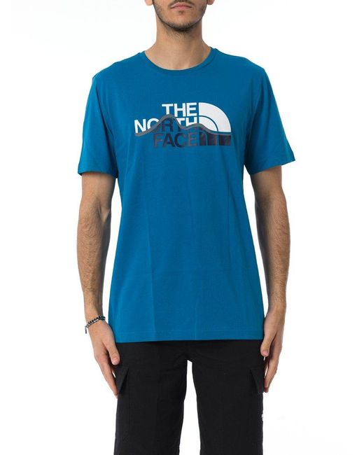 The North Face Blue Logo Printed Crewneck T-shirt for men