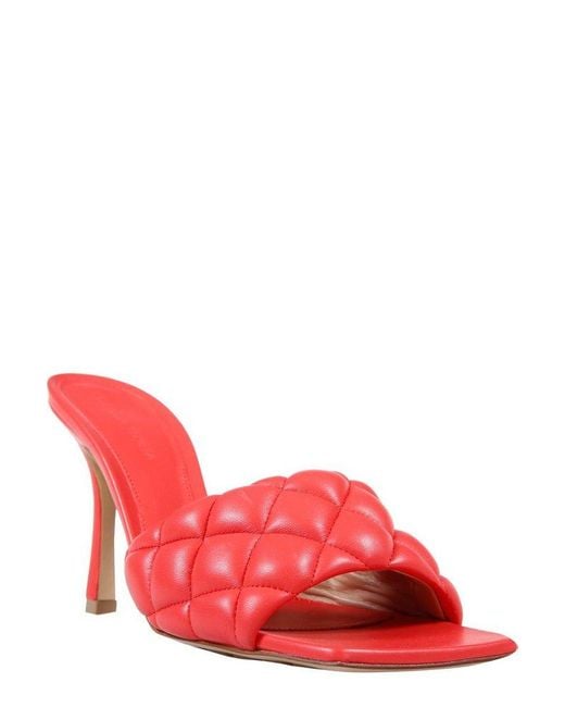 Bottega Veneta Red Padded Open Toe Sandals