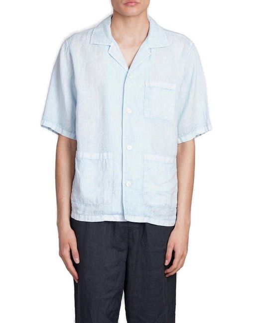 Aspesi White Short Sleeved Buttoned Shirt for men