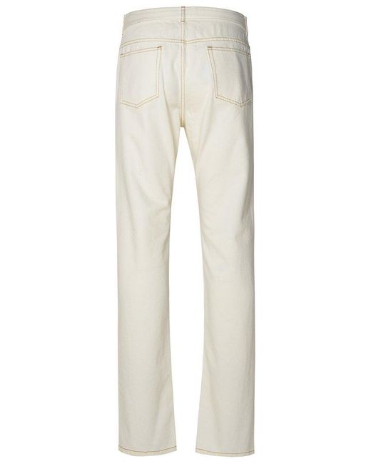 A.P.C. White 'Sureau' Ivory Cotton Jeans for men