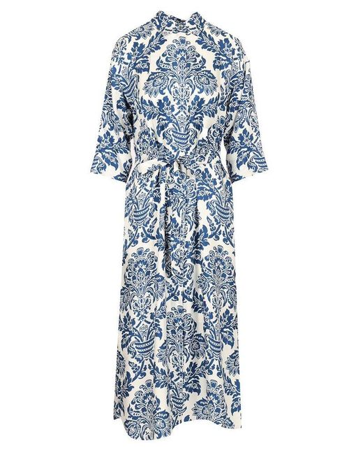 【関税＆送料込み】Max Mara Printed Silk Chemisier Dress Women's S Max Mara Nadia silk dress 2419221141600 Black