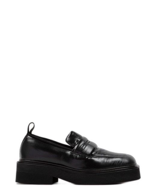 Marni Black Padded Penny Loafers for men