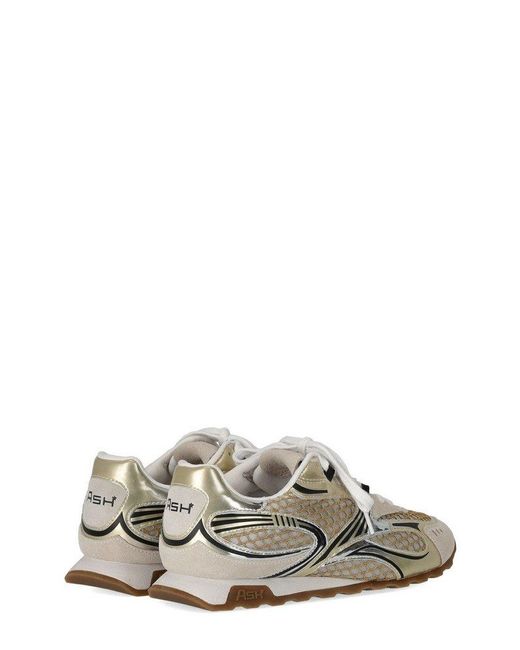 Ash White Kabuki Panelled Lace-Up Sneakers
