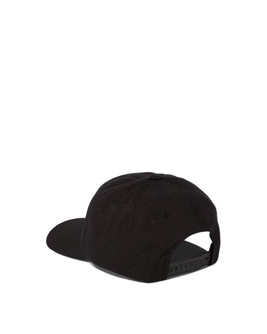 Stussy Black Crown Embroidered Trucker Cap for men