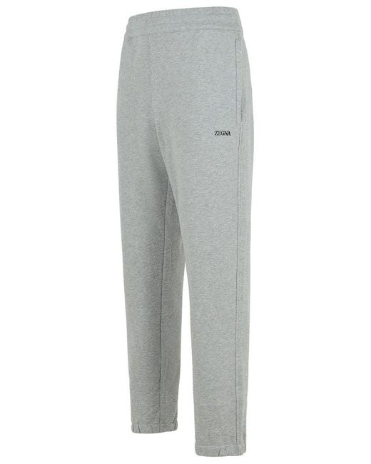 Zegna Gray Cotton Pants for men