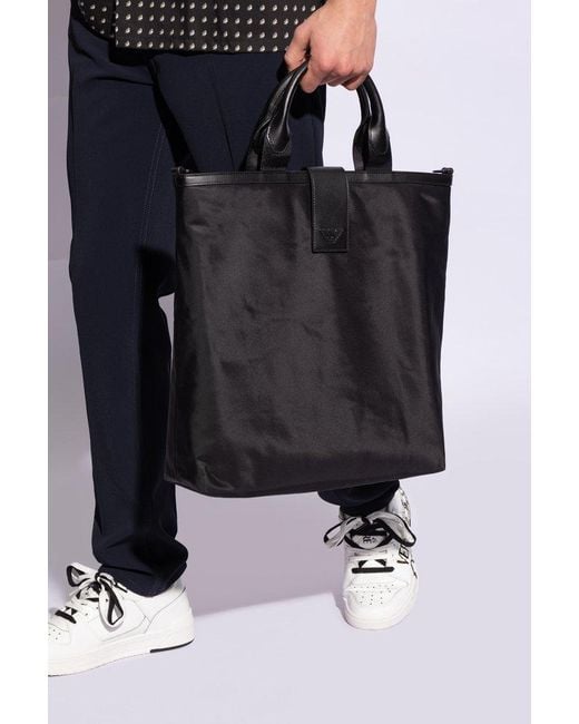 Emporio Armani Black The 'Sustainability' Collection Tote Bag for men