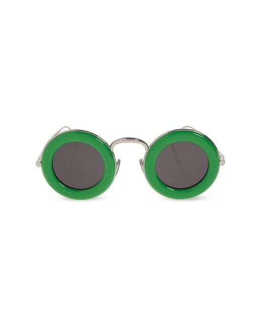 Loewe Green Round Frame Sunglasses