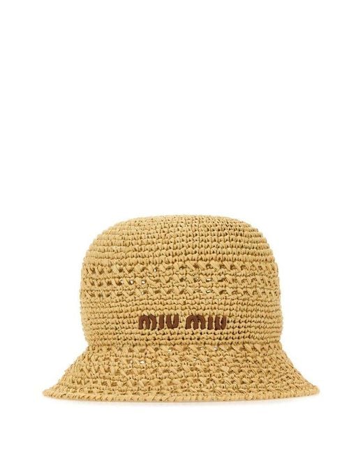 Miu Miu Natural Hats And Headbands