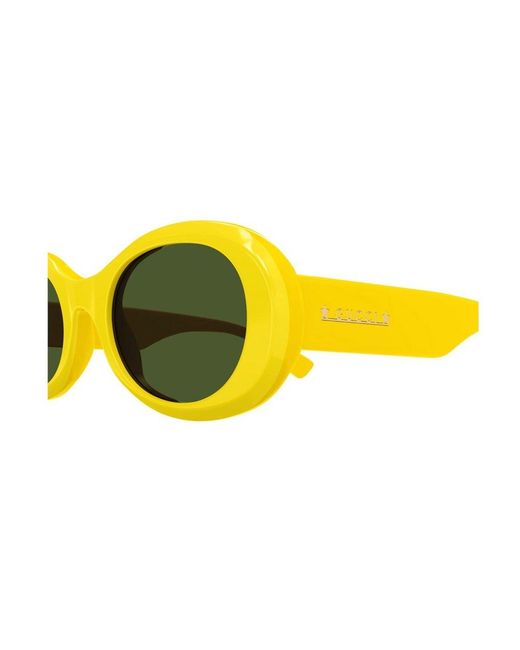 Gucci Yellow Gg1587S Linea Lettering Sunglasses