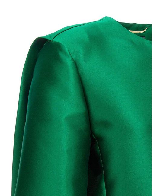 Alberta Ferretti Green Mikado Jackets