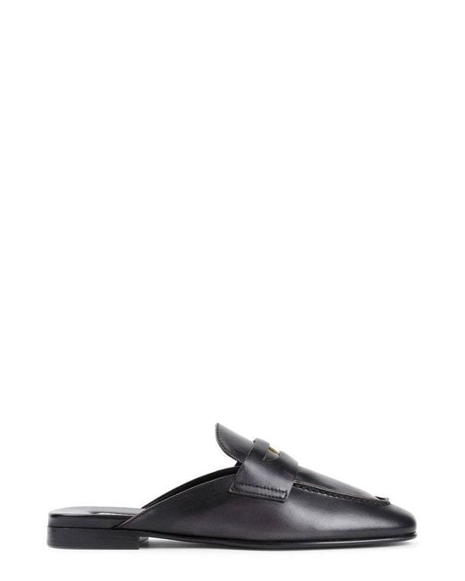 Miu Miu Black Slip-On Moccasins