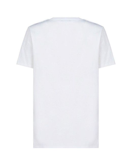 Balmain White Printed T-shirt