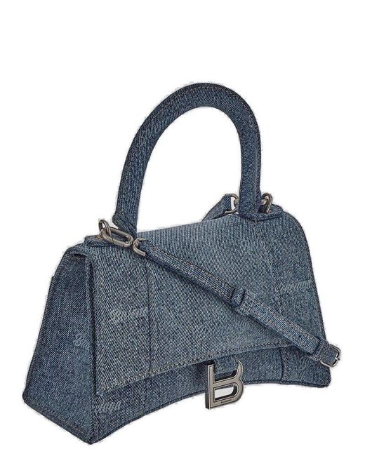 Balenciaga Blue Hourglass Small Denim Handbag