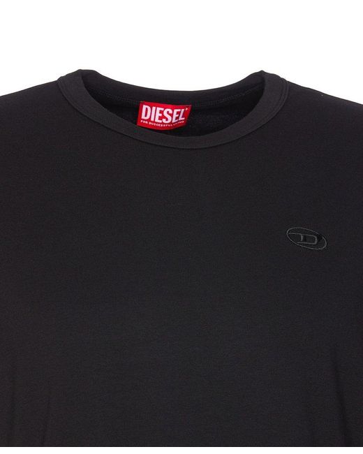 DIESEL Black T-shirt T-adjust-slits-r17, for men