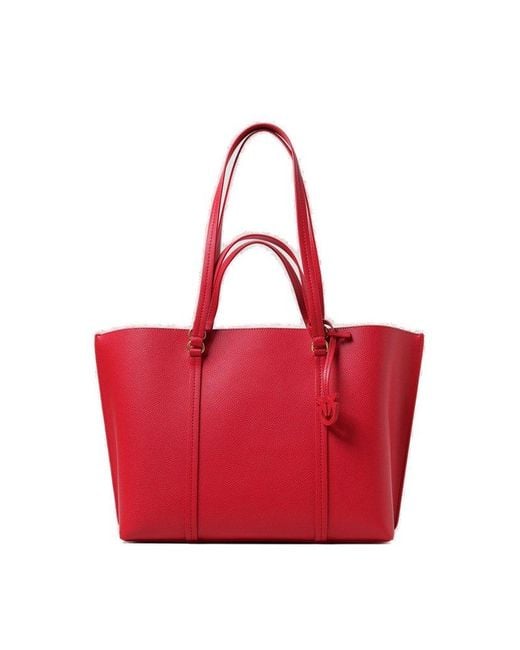 Pinko Red Carrie Big Shopping Bag