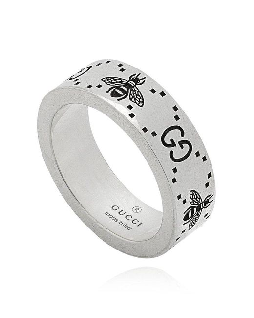 Gucci White Silver Ring,
